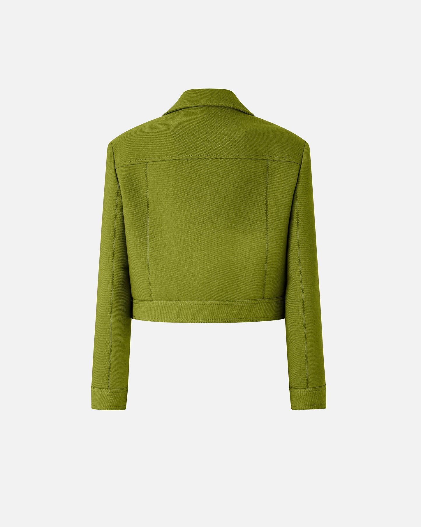 Cropped jacket with topstitching