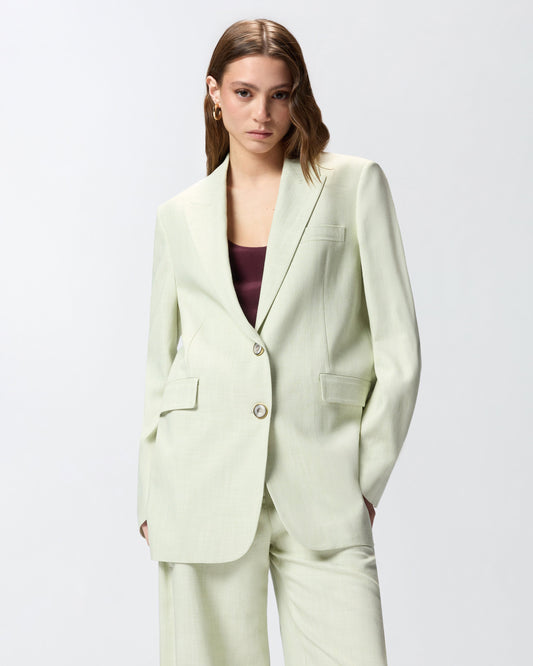 Single-breasted jacket with a rustic effect