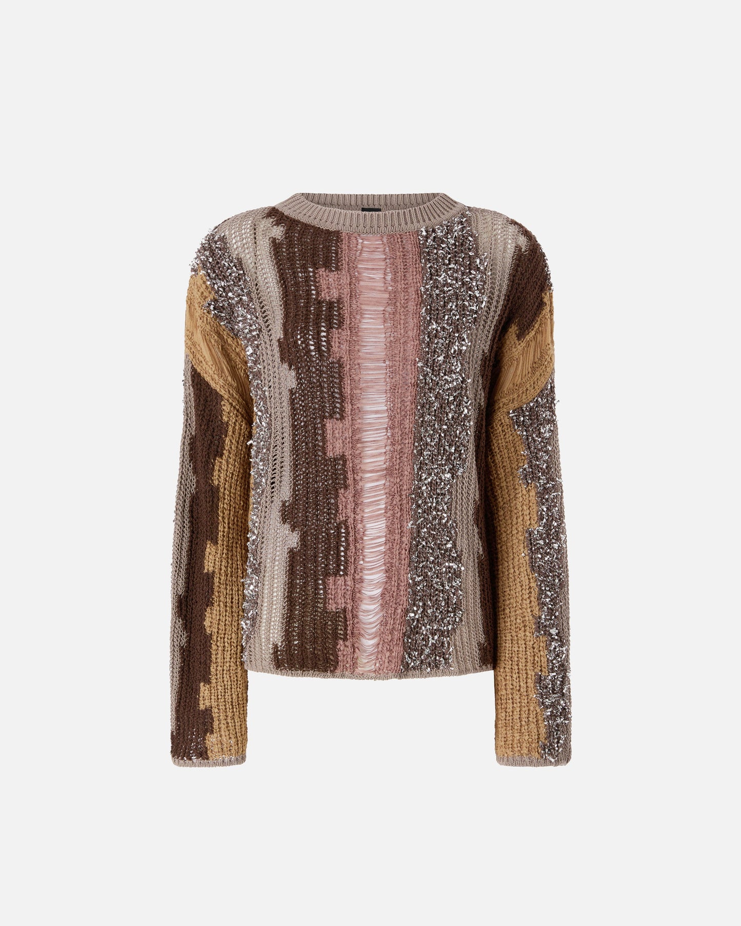 Sweater with inlays in contrasting yarn