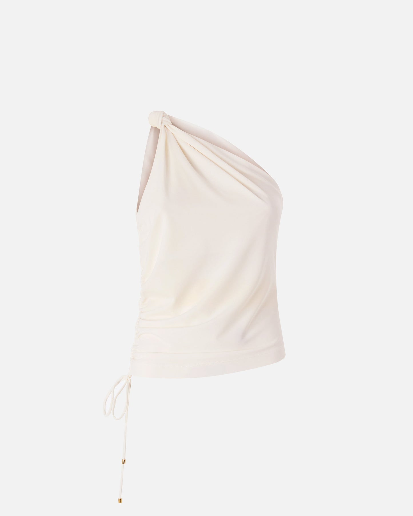 One-shoulder top with knot detail
