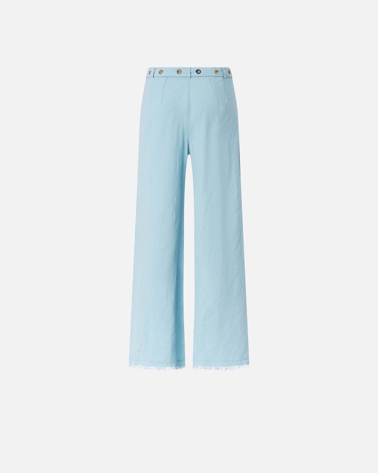 Trousers in linen blend with belt