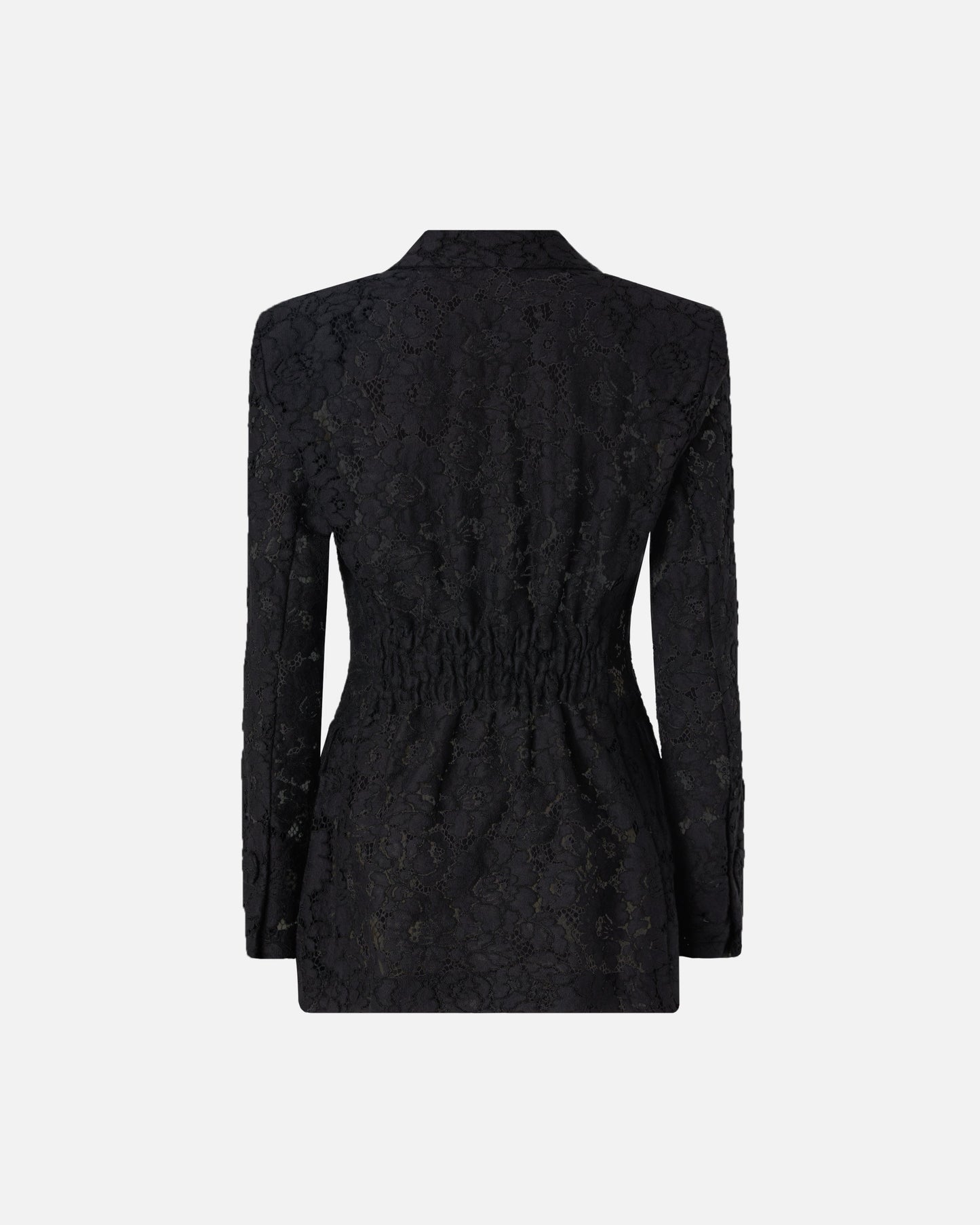 Lace blazer with jewel buttons
