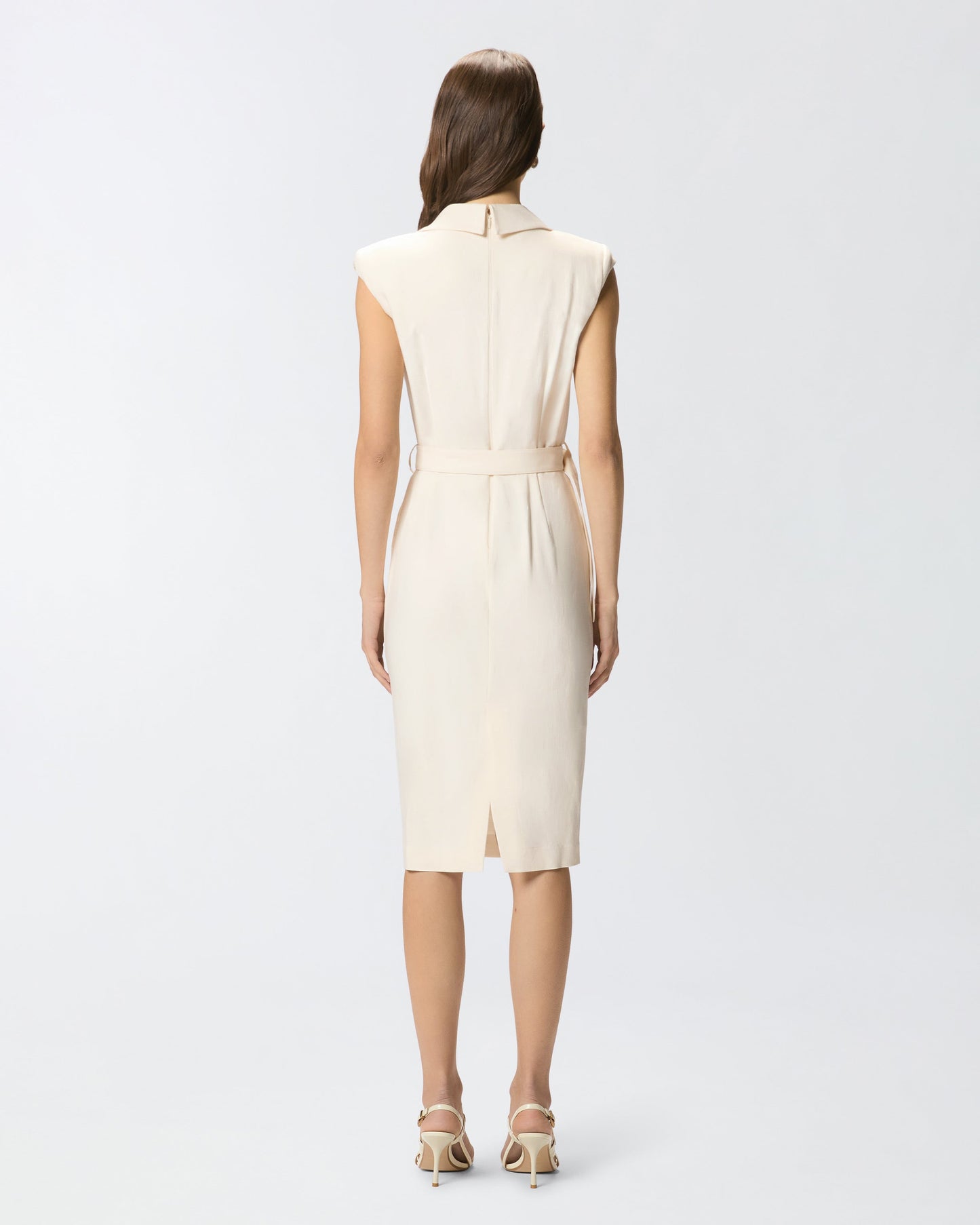 Midi wrap dress with belt