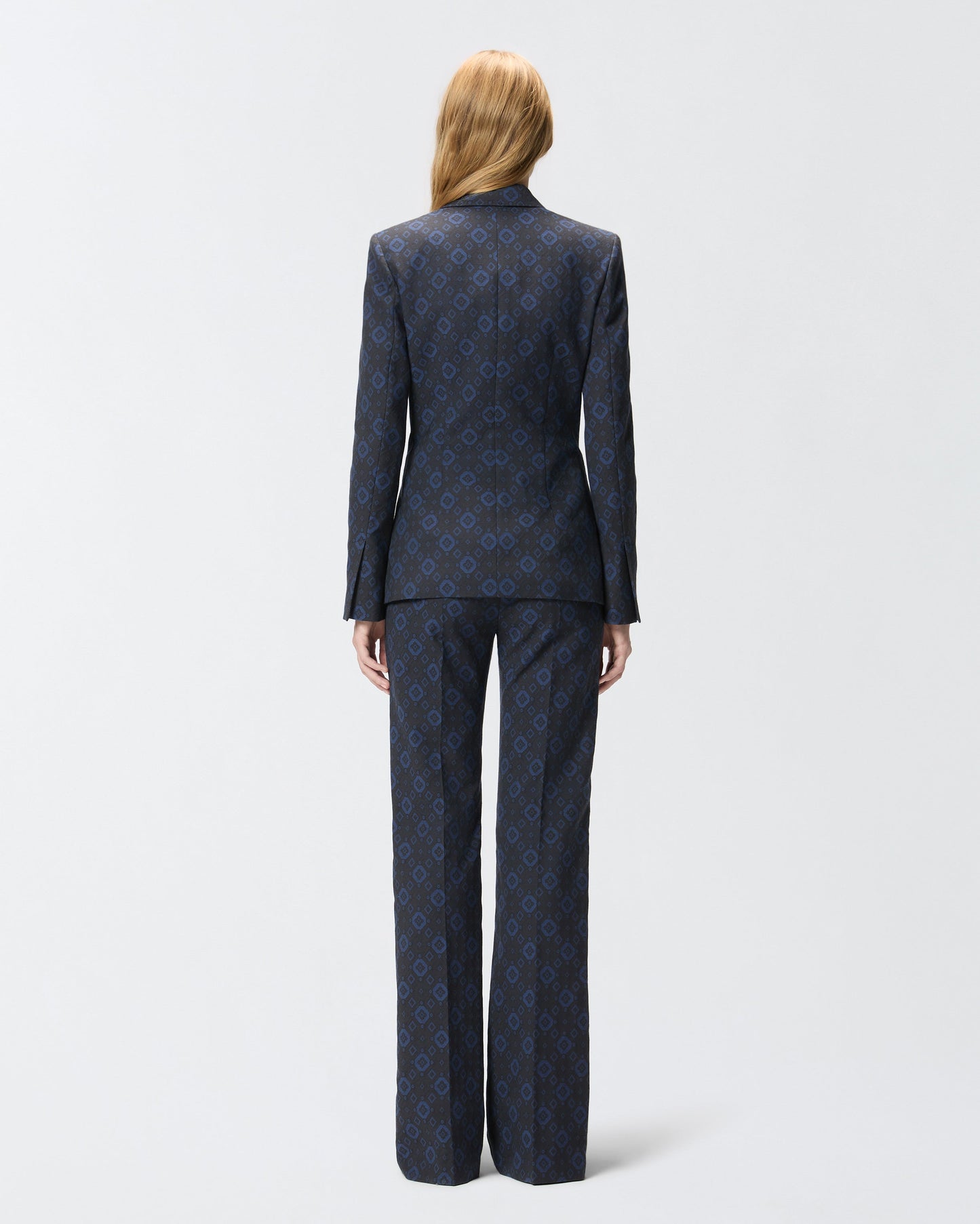 Jacket with geometric and floral motif