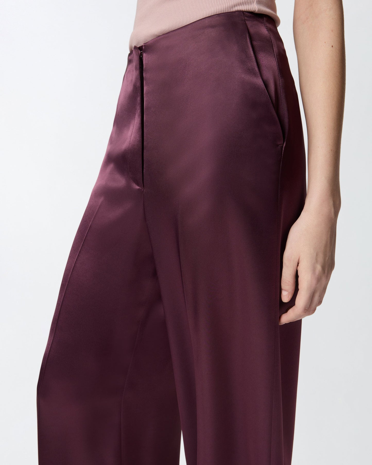 Satin trousers