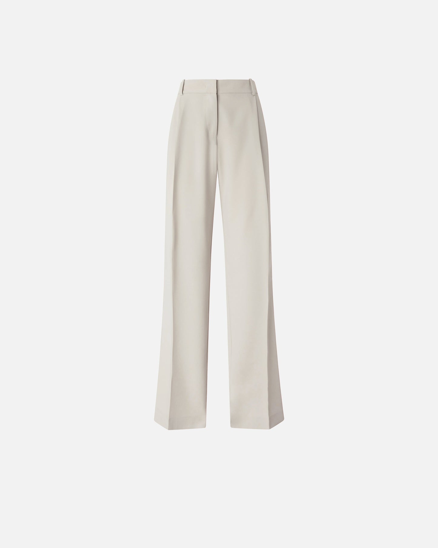 Flowing trousers with pressed pleat detail