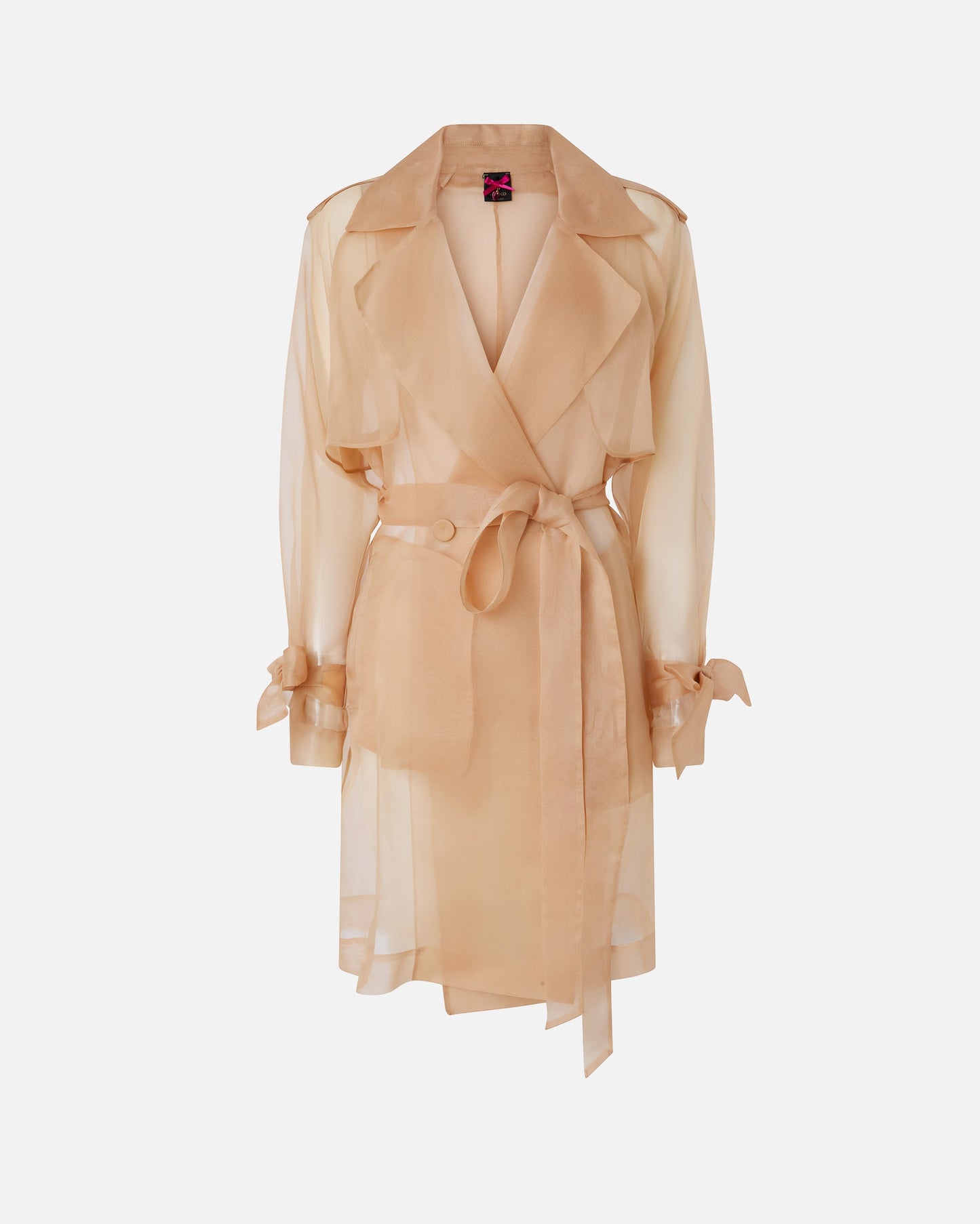 Silk organza trench coat