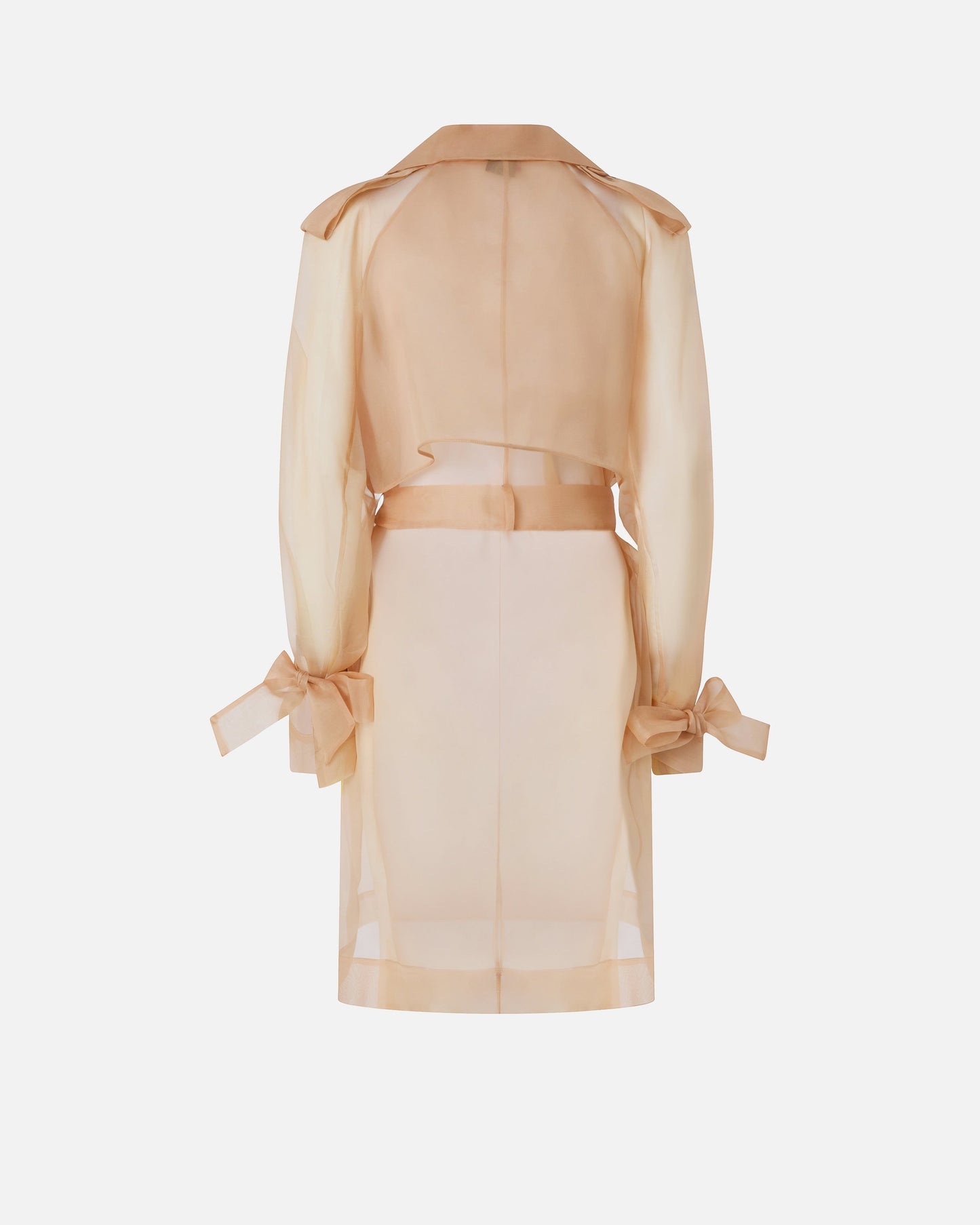 Silk organza trench coat