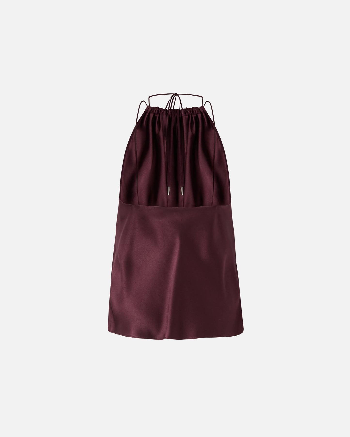 Top in satin with halterneck