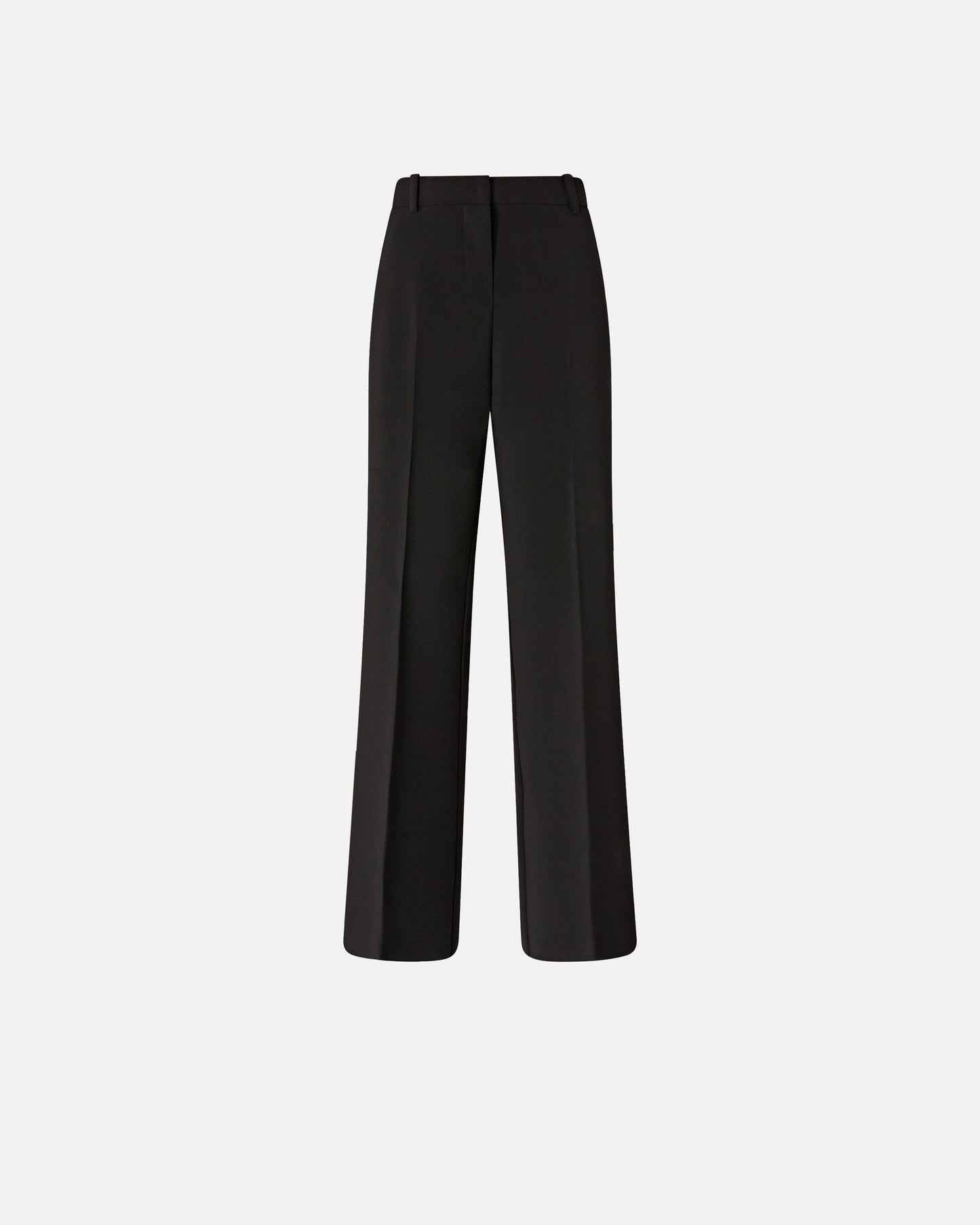 Trousers in canvas with pressed pleat detail