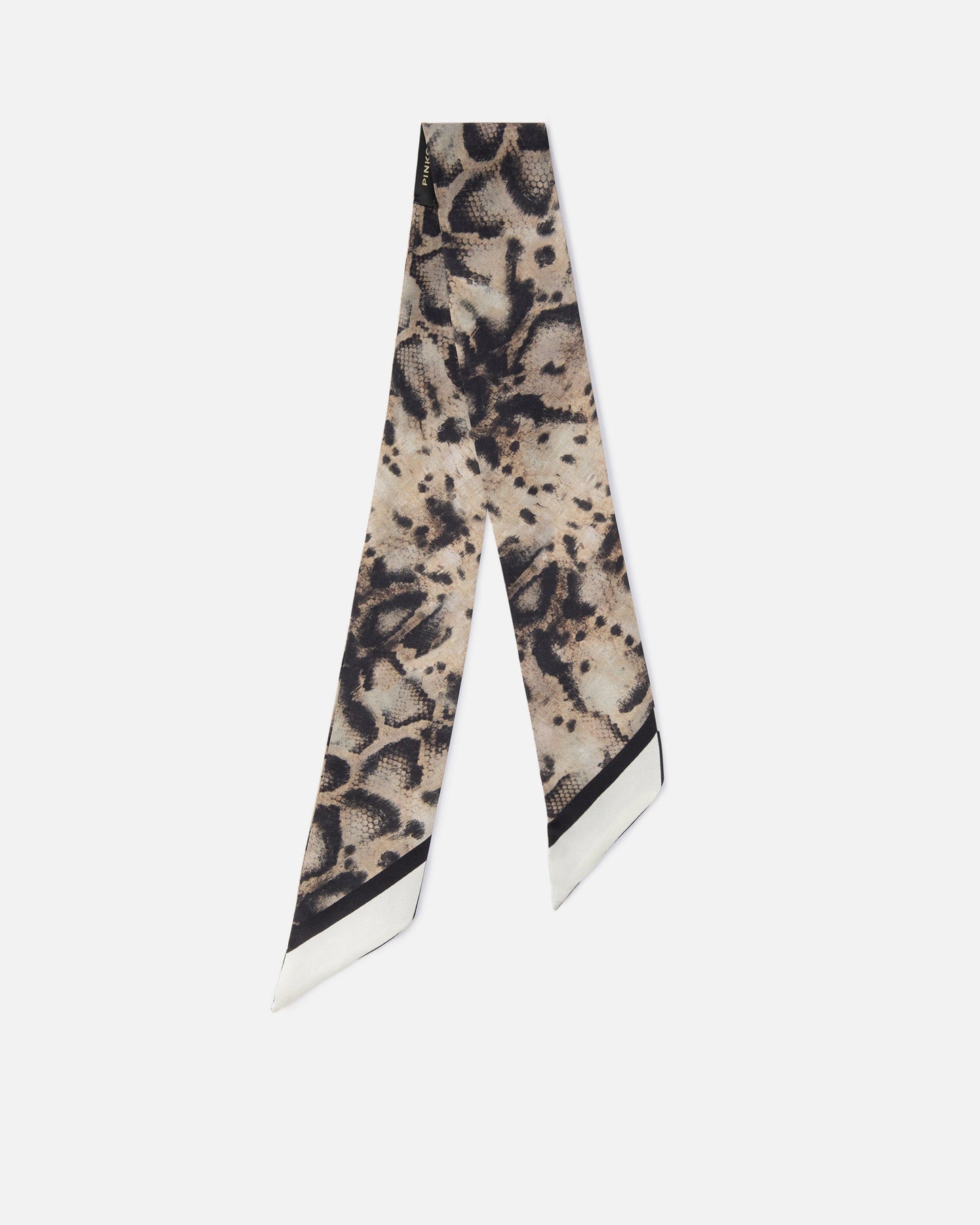 Thin scarf with snake print