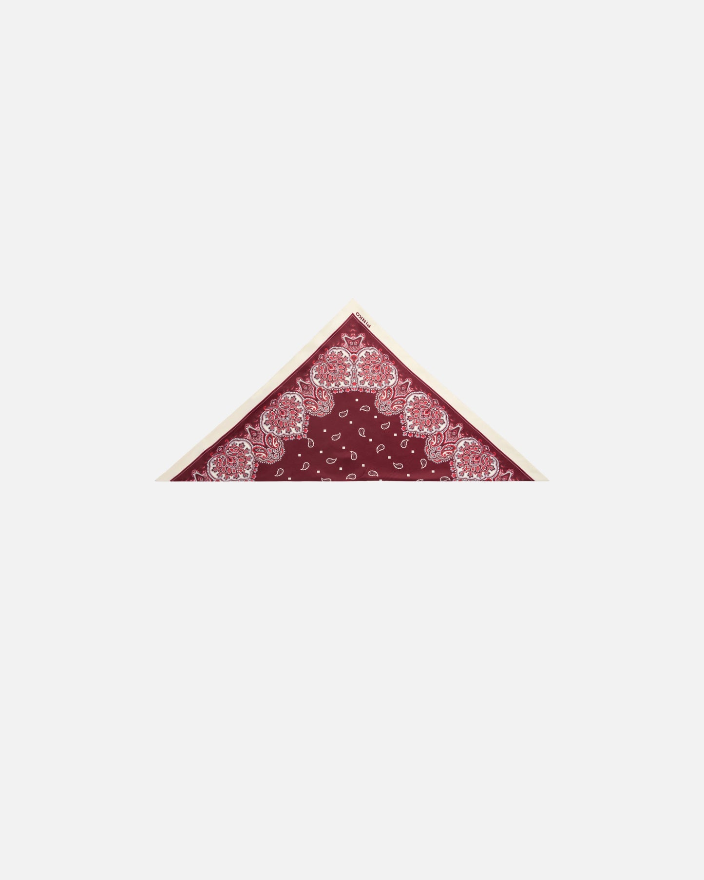 Triangular scarf with floral paisley print