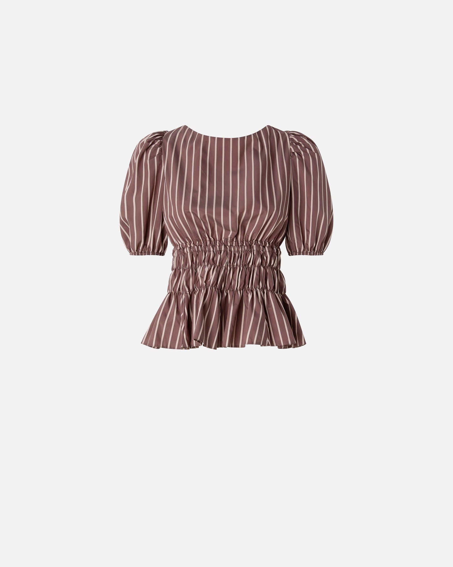 Striped cropped top with open back