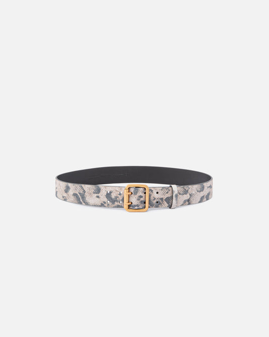 Belt with python print, 4 cm