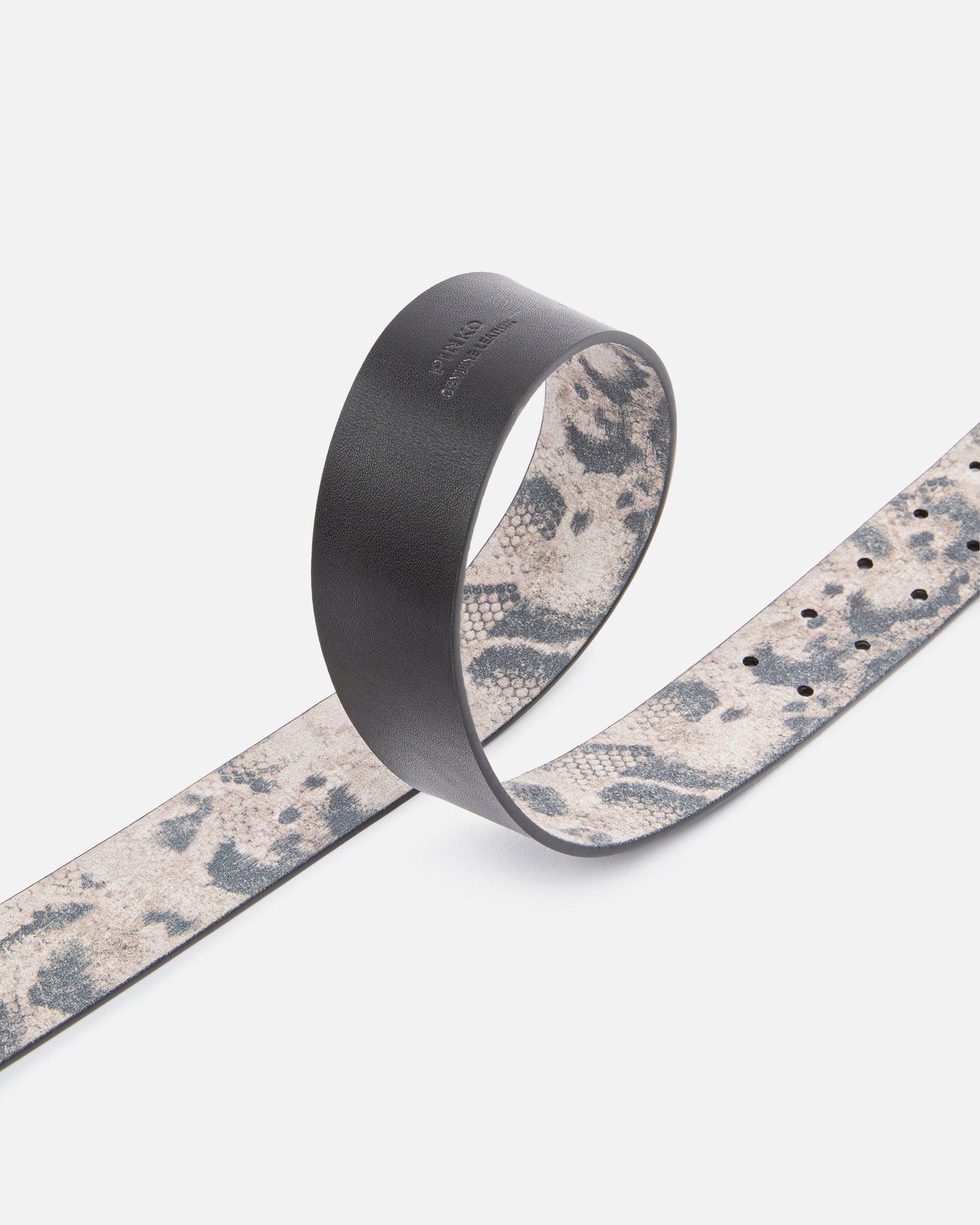 Belt with python print, 4 cm