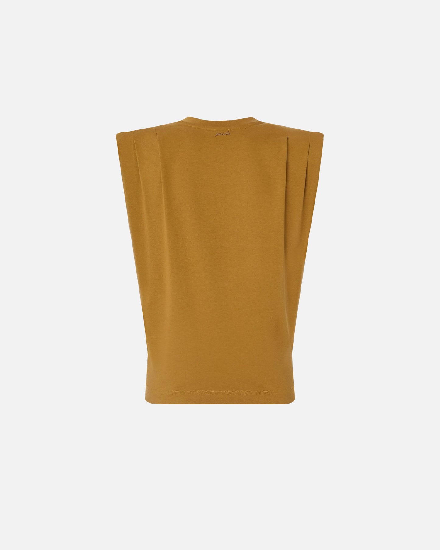 Sleeveless double jersey T-shirt