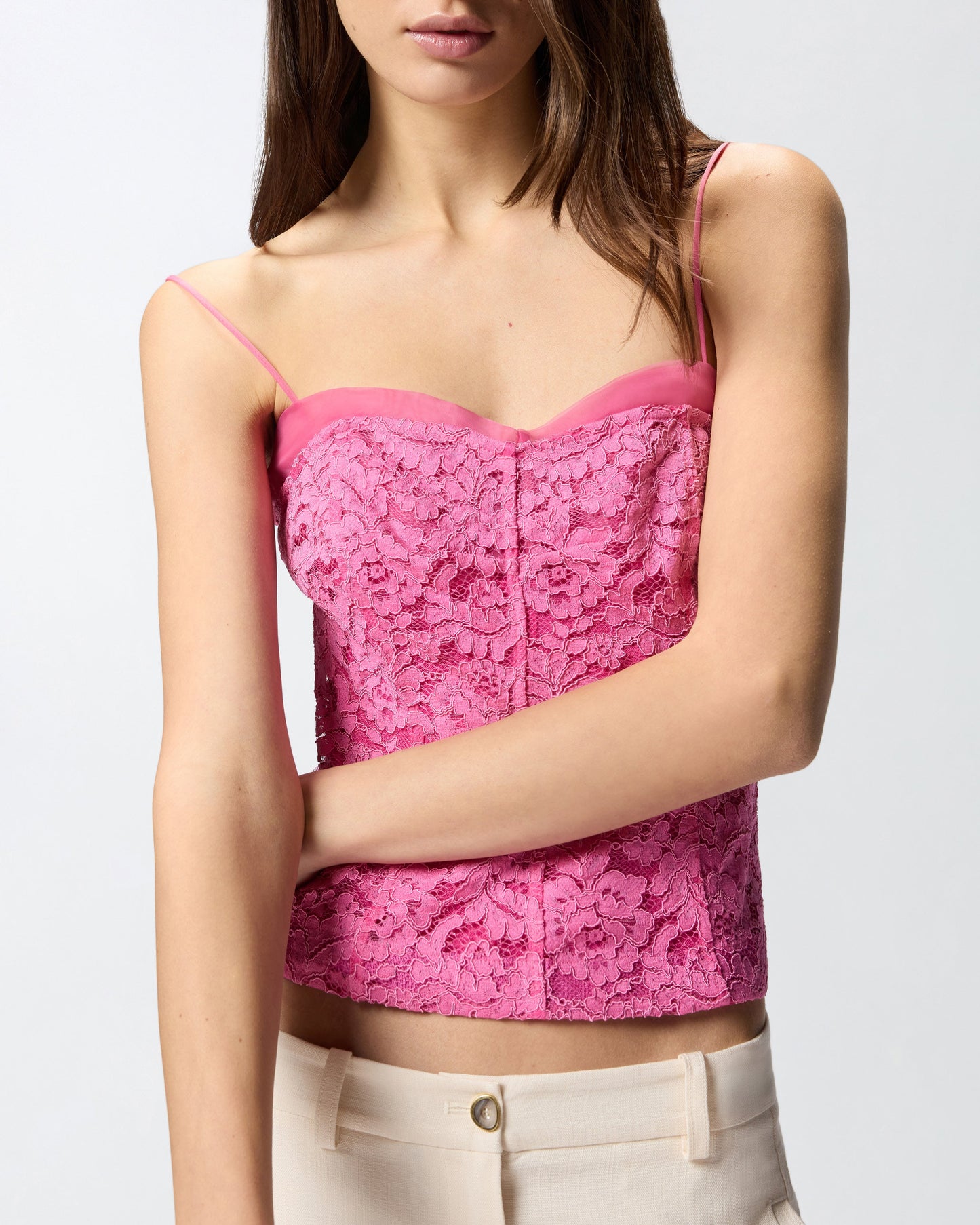 Lace bustier top