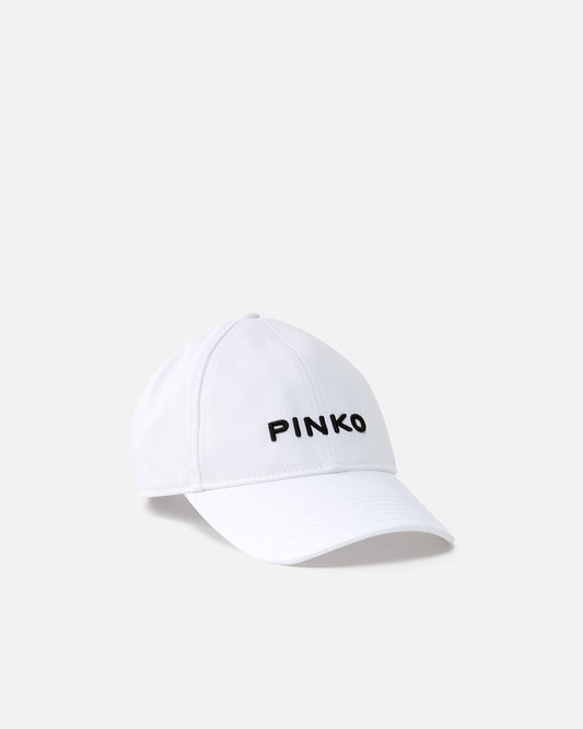 Cap with peak and embroidered logo