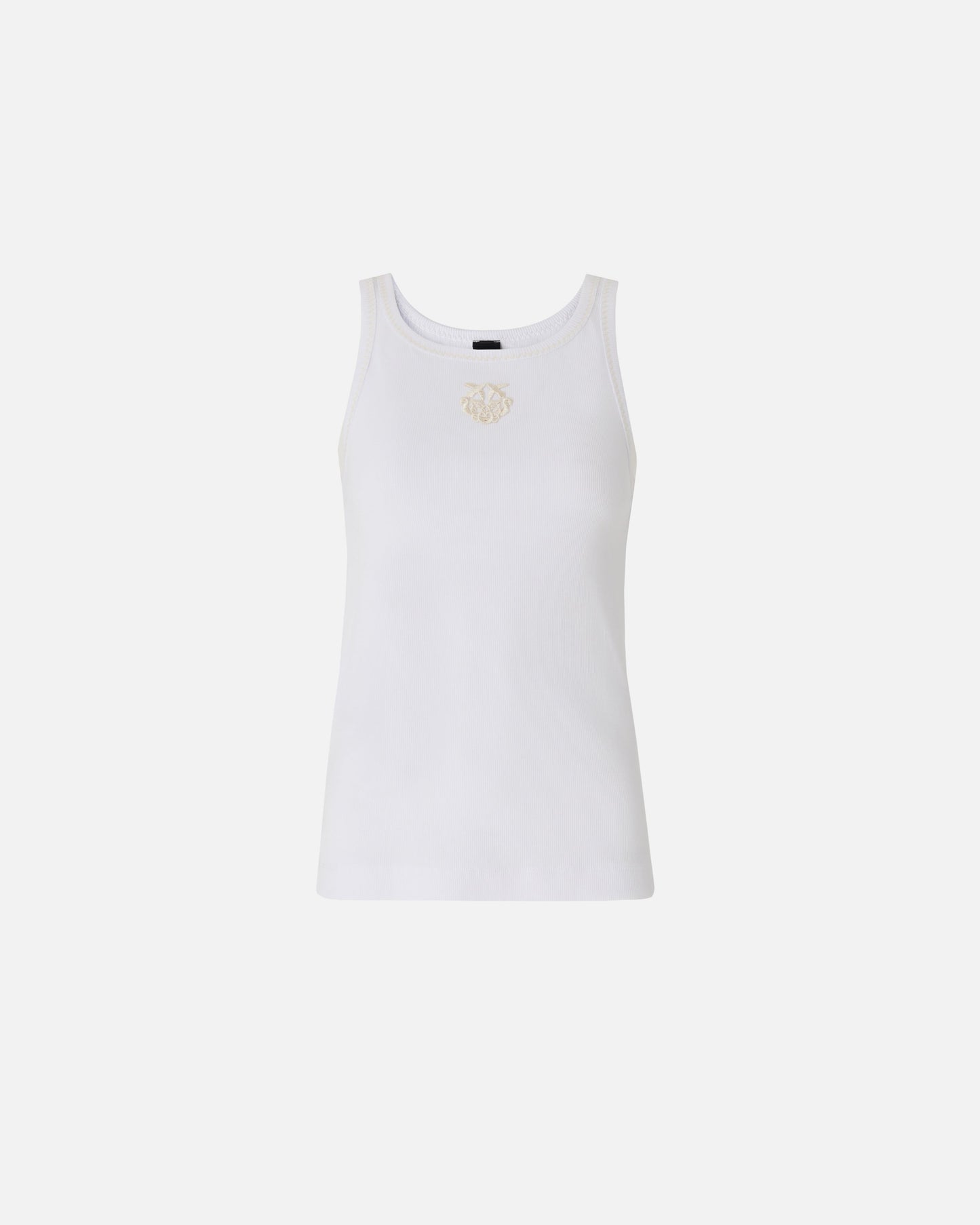 Ribbed vest top with Love Birds embroidery