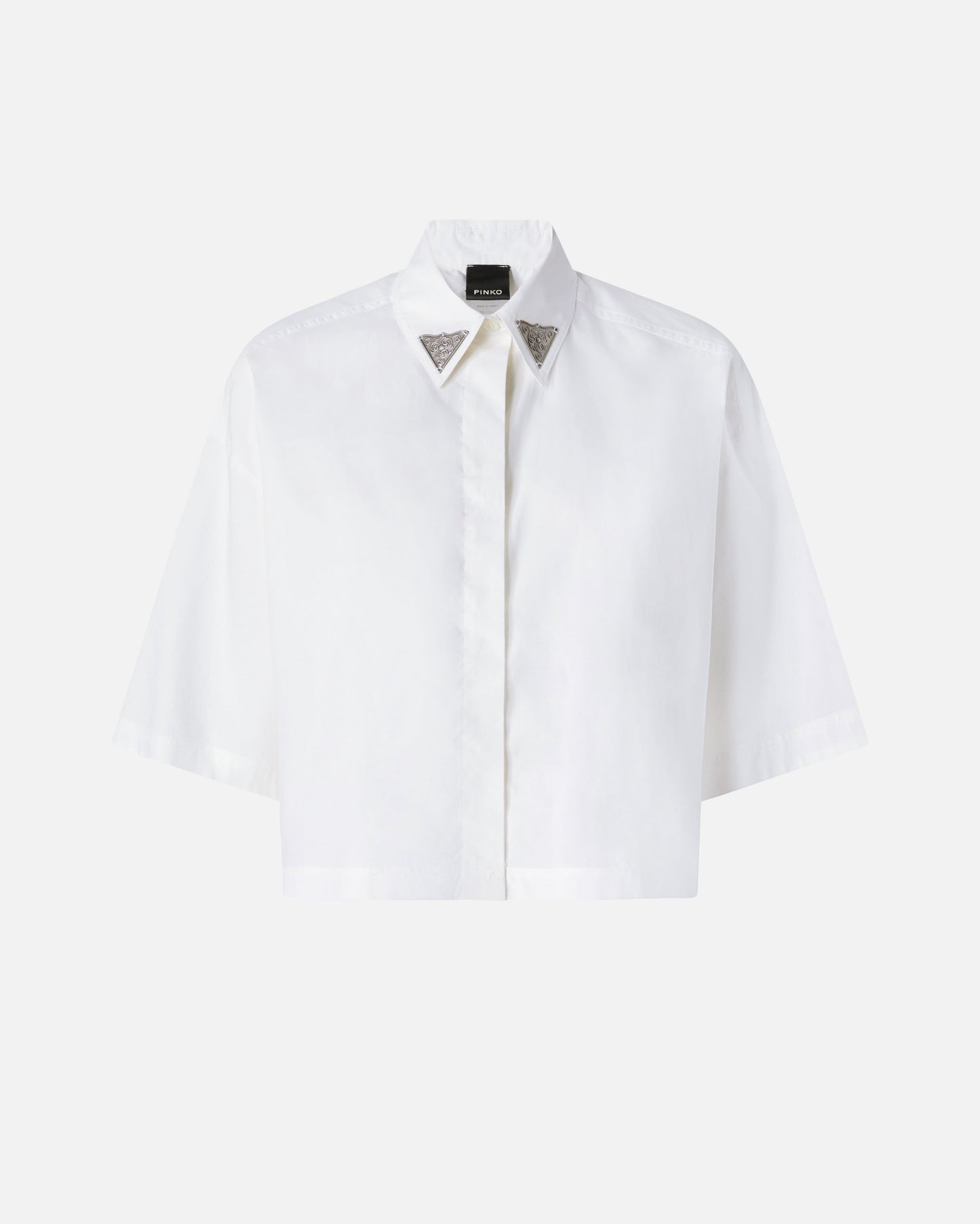 Cropped shirt with metallic details