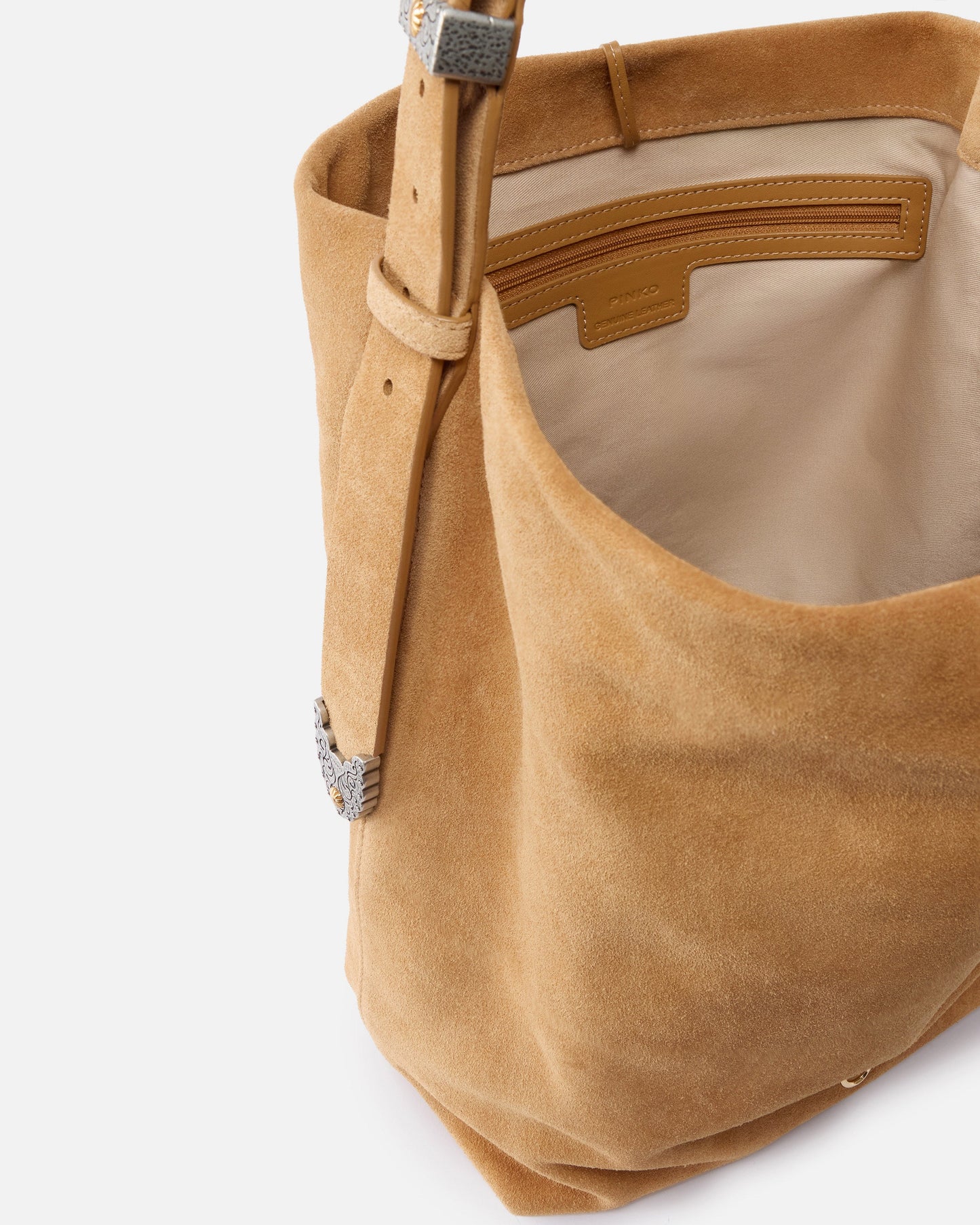 Bucket Big large crossbody bag in suede