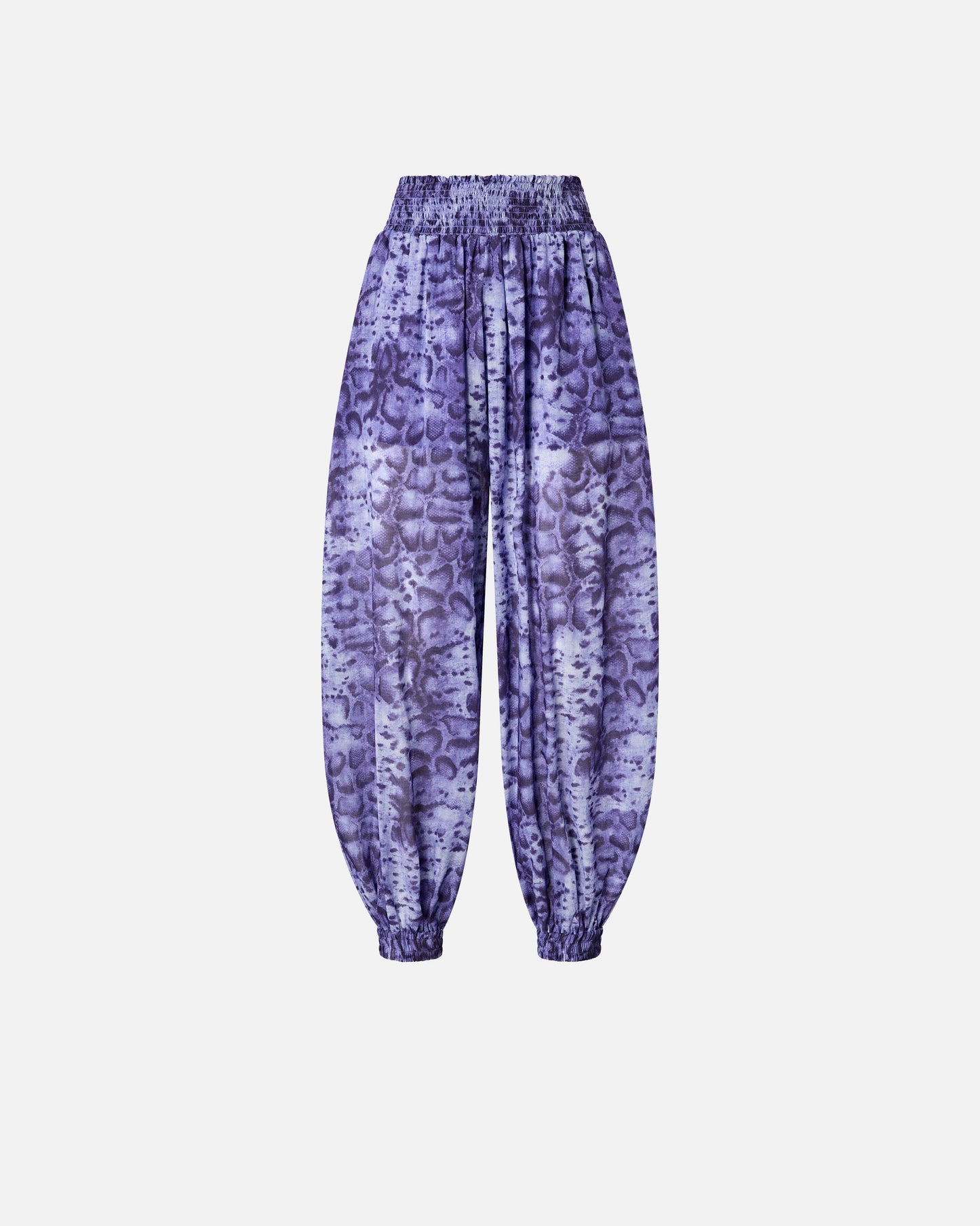 Wide-leg trousers with snake print