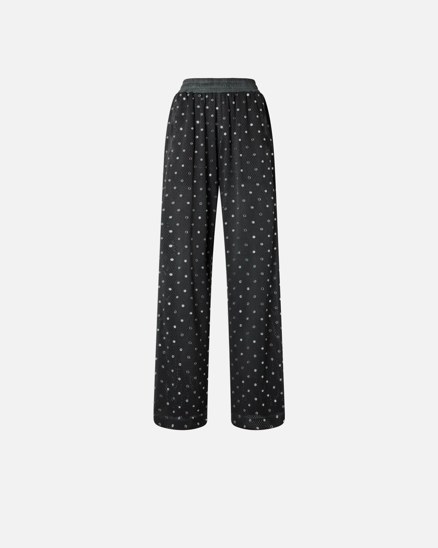 Mesh trousers with mirror detail