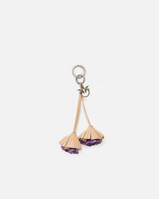 Keyring charm with flowers