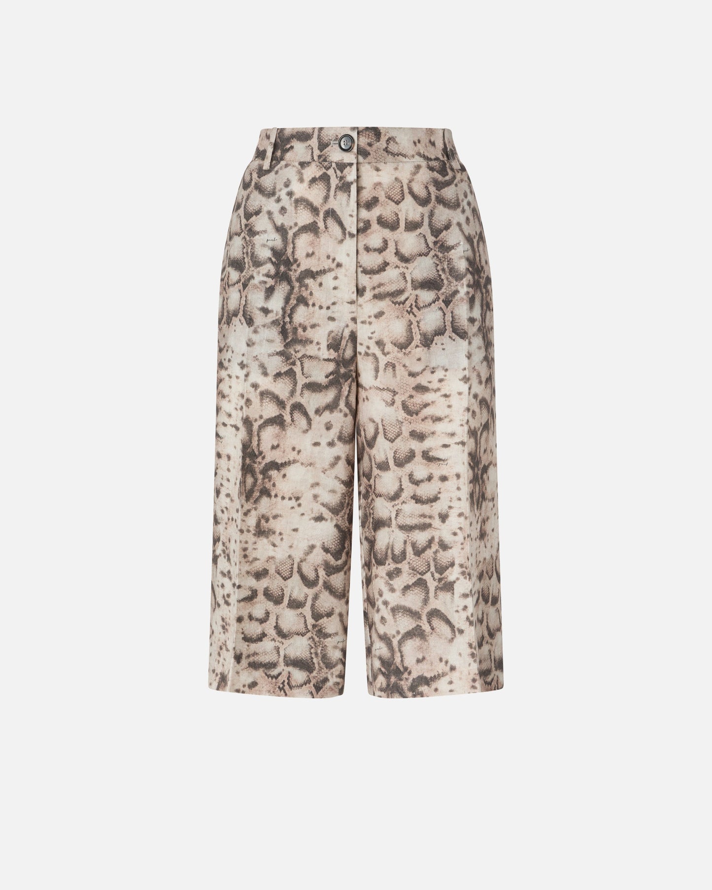 Bermuda shorts with snake print