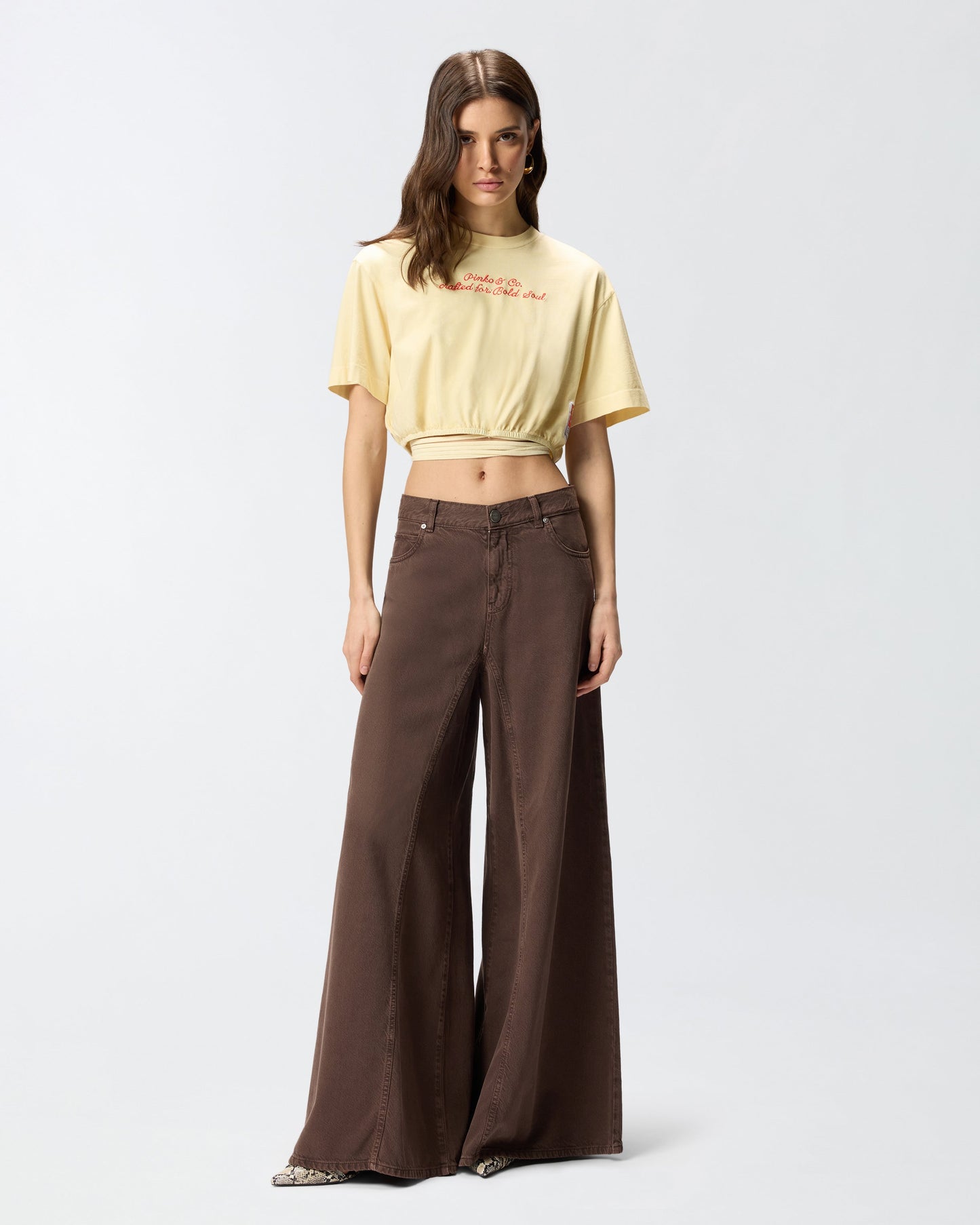 Crop top with logo lettering