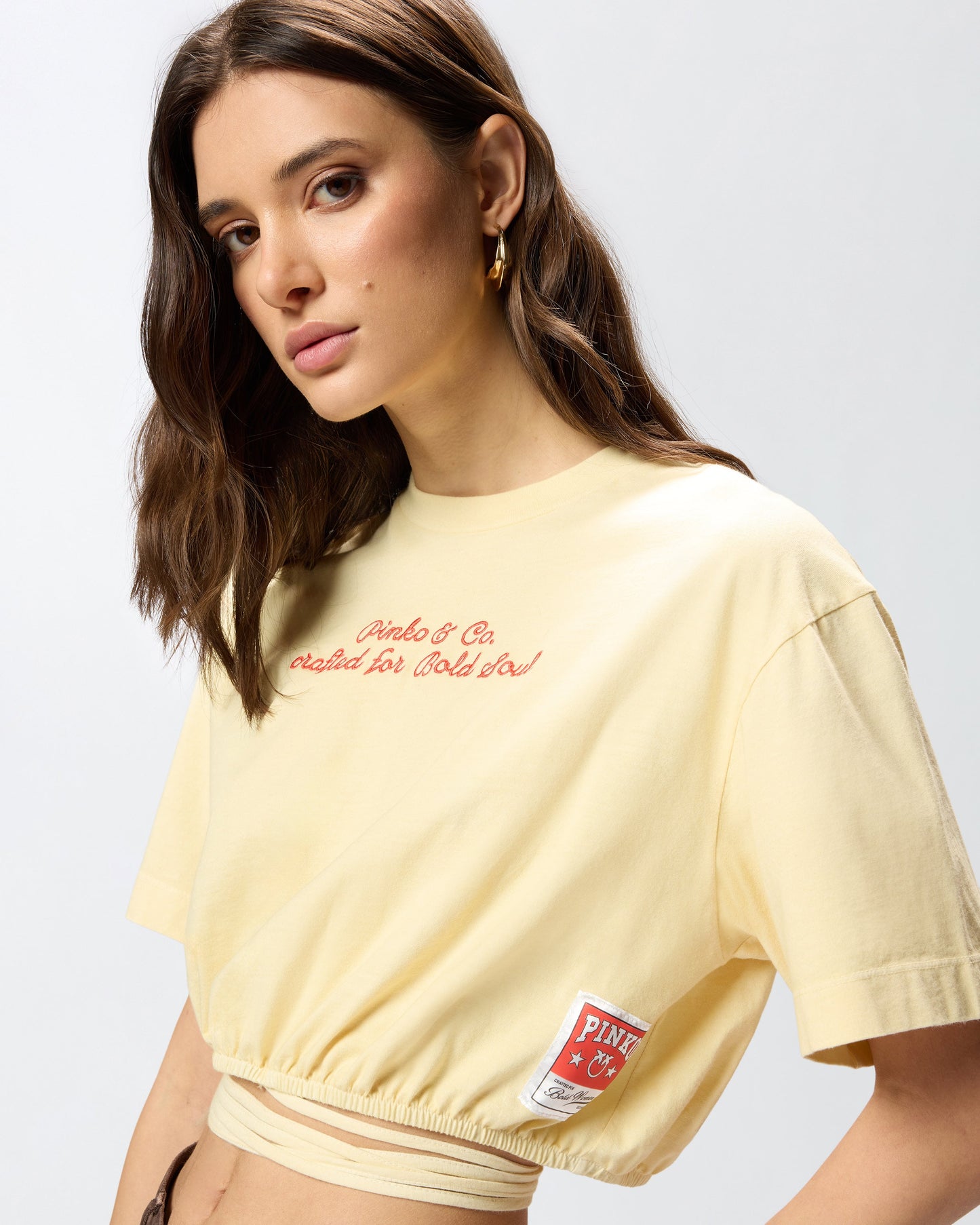 Crop top with logo lettering