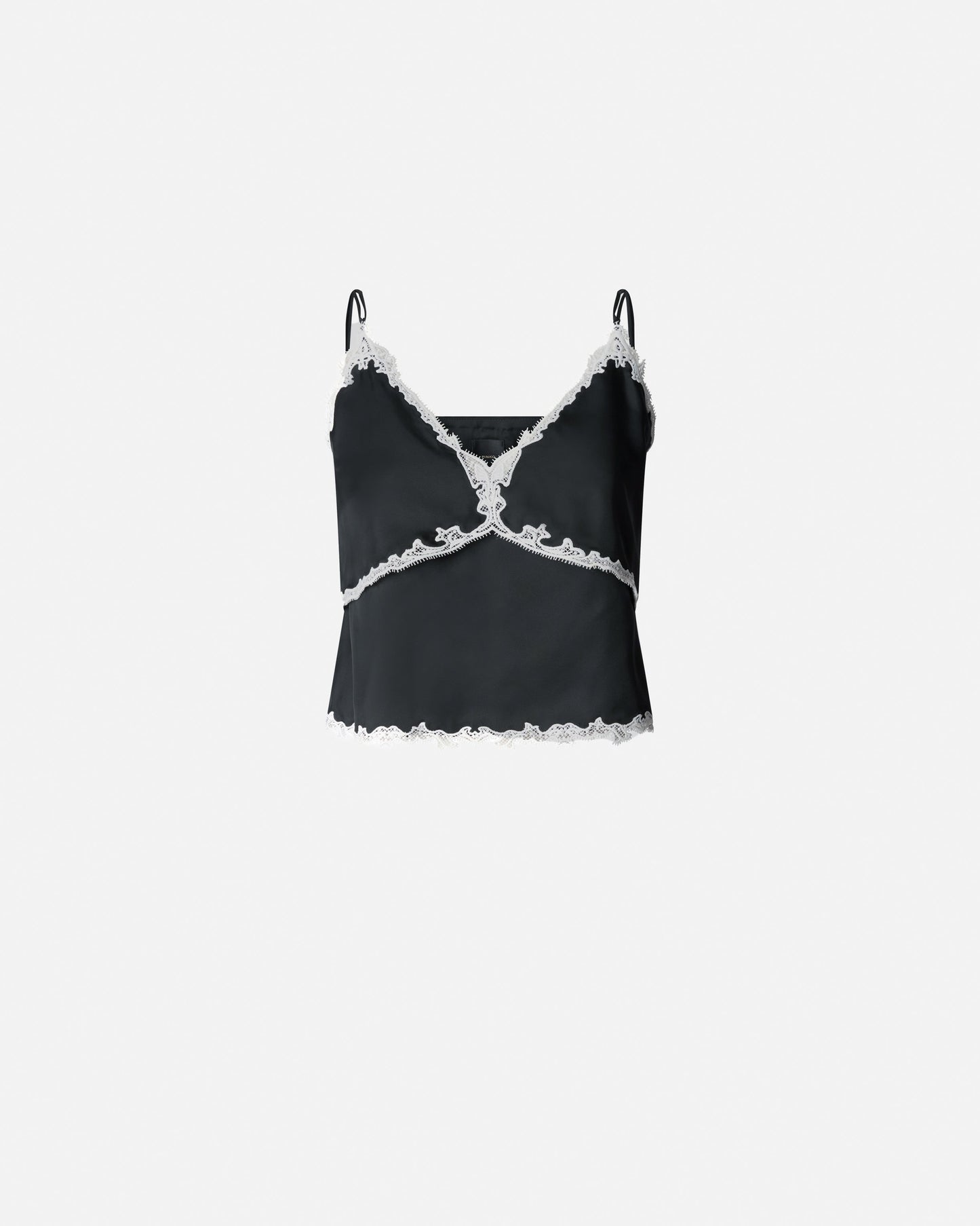 Top with lace inserts
