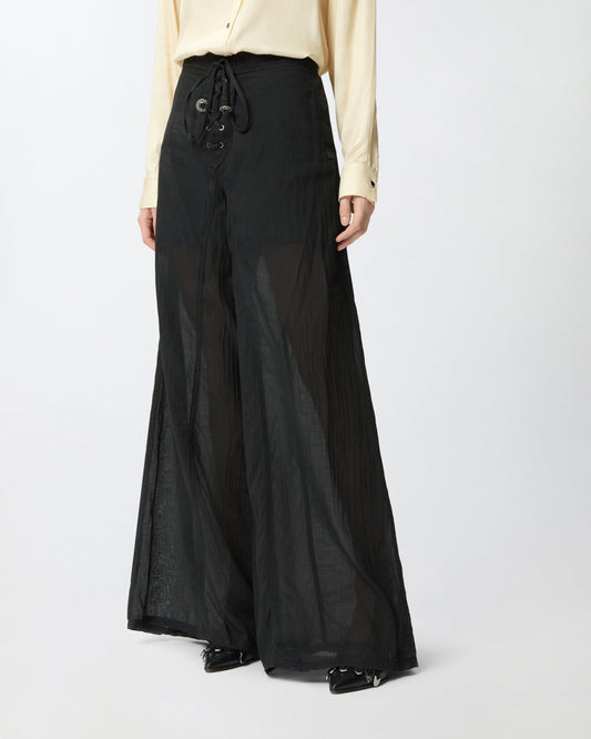 Lightweight trousers with laces and Texan details