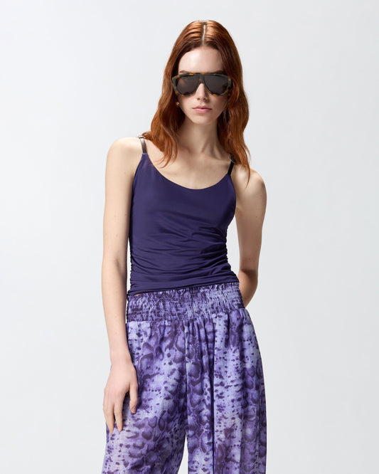 Top with studded spaghetti straps