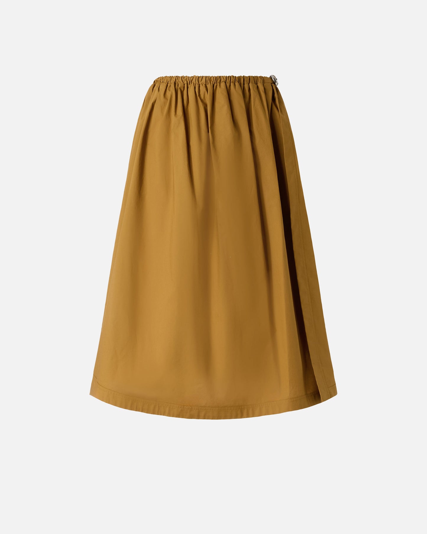 Midi skirt with slit and Texan buckle