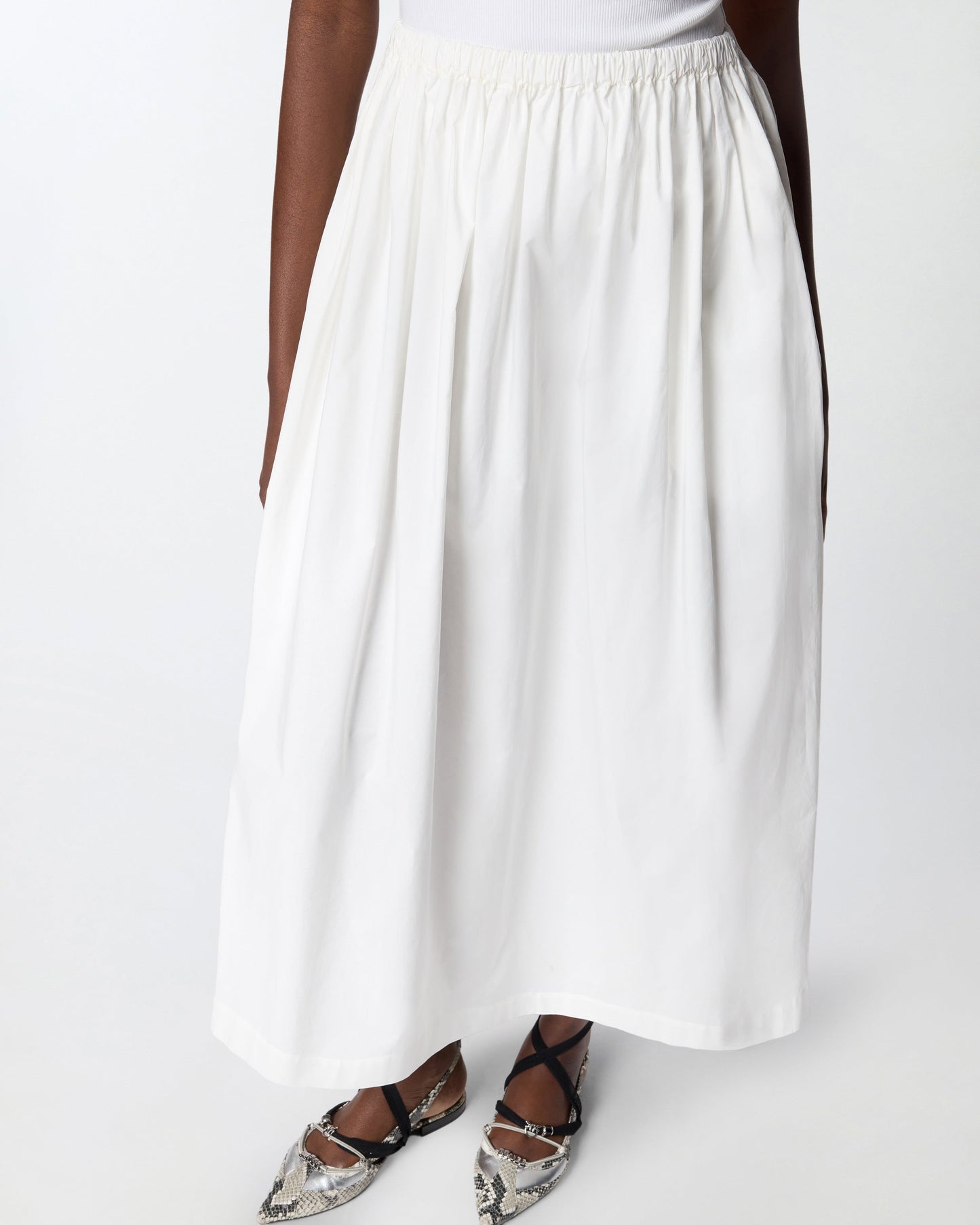 Long skirt with elasticated waist