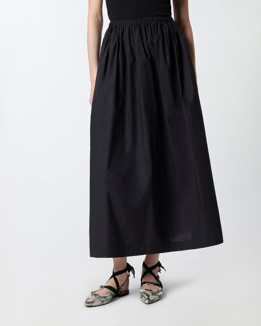 Long skirt with elasticated waist