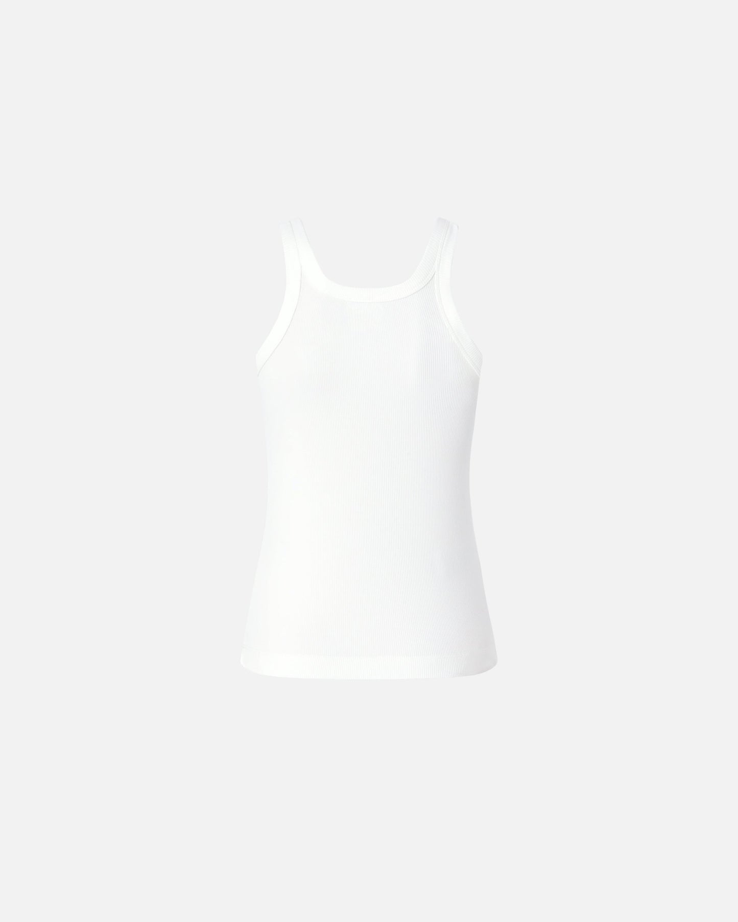 Vest top with logo embroidery and rhinestones