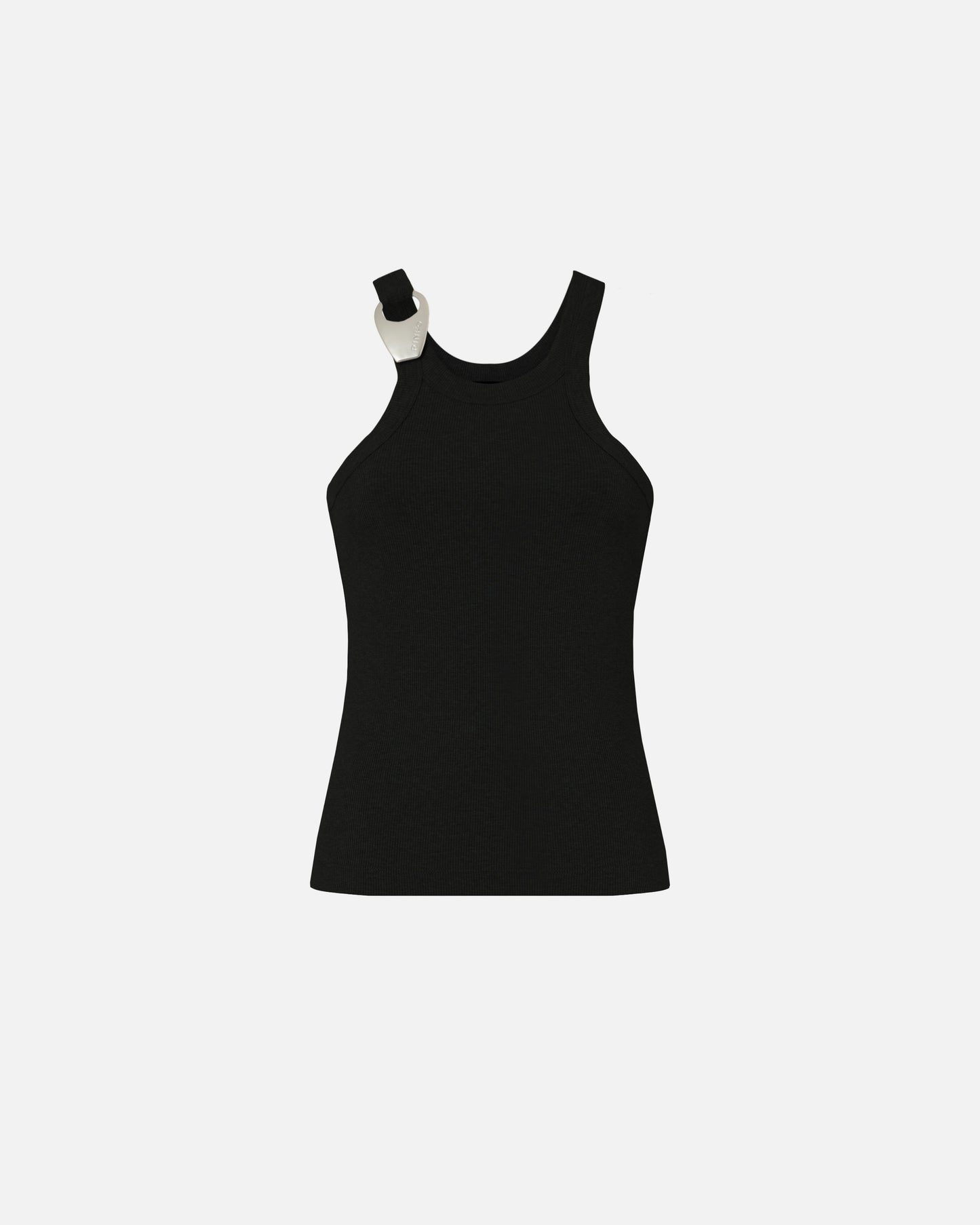 Vest top with pendant buckle
