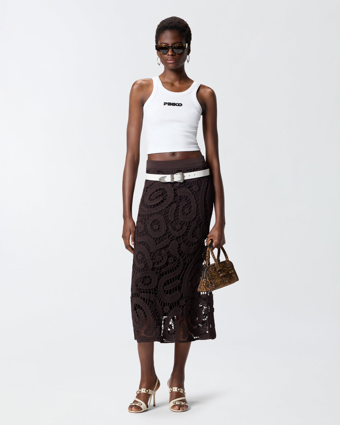 Cropped vest top with logo
