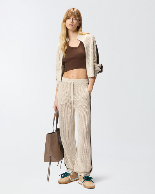 Cropped vest top with asymmetric neckline