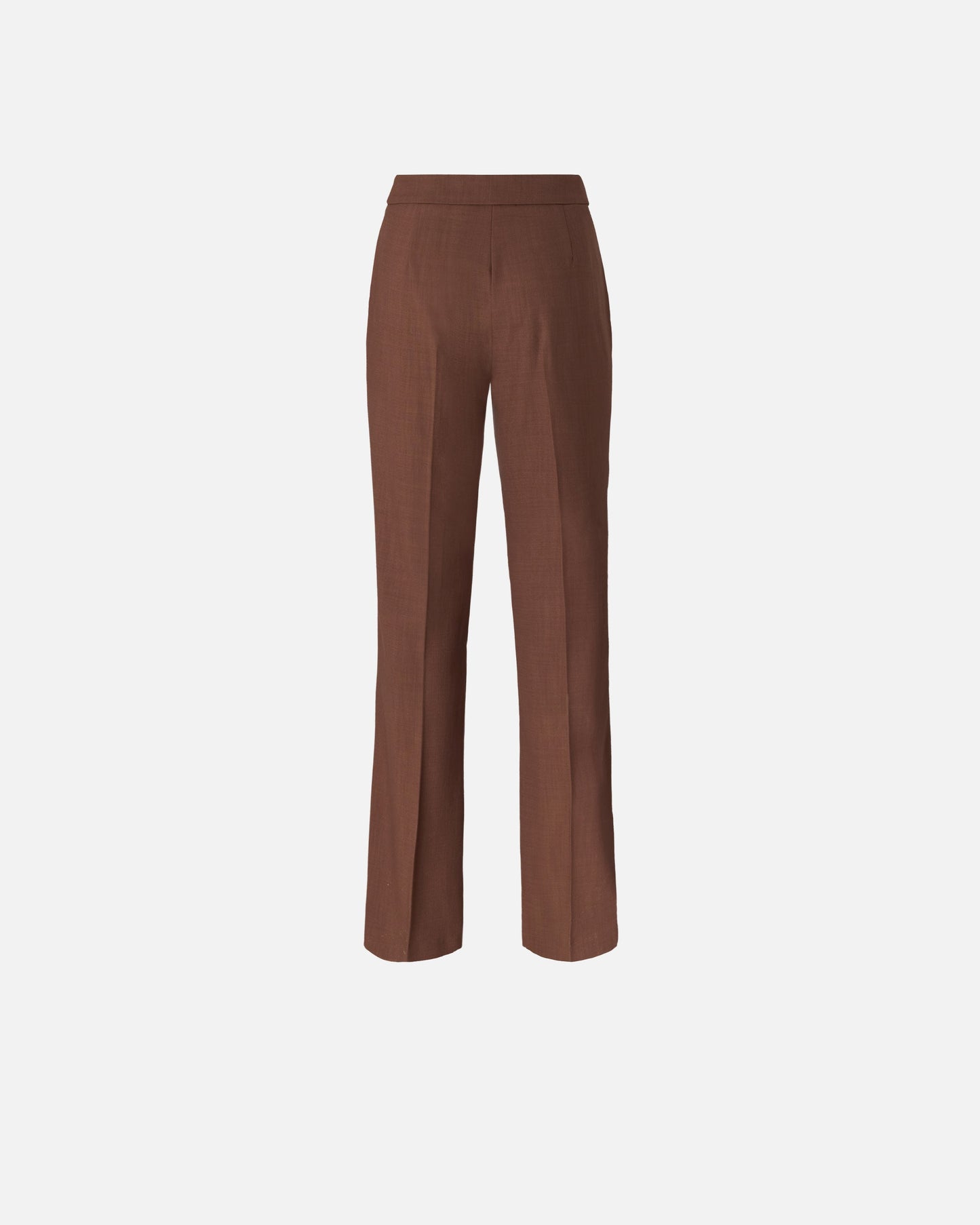 Trousers with pressed pleat detail