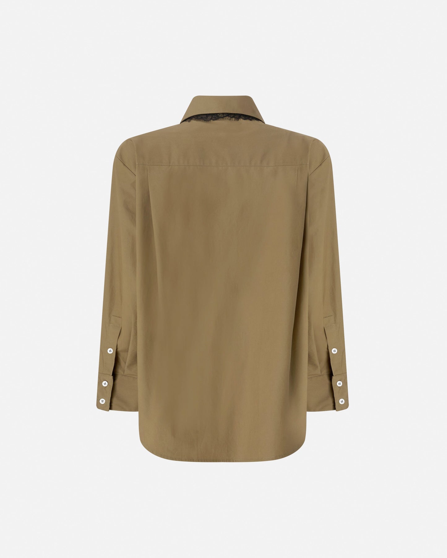 Poplin shirt with lace details