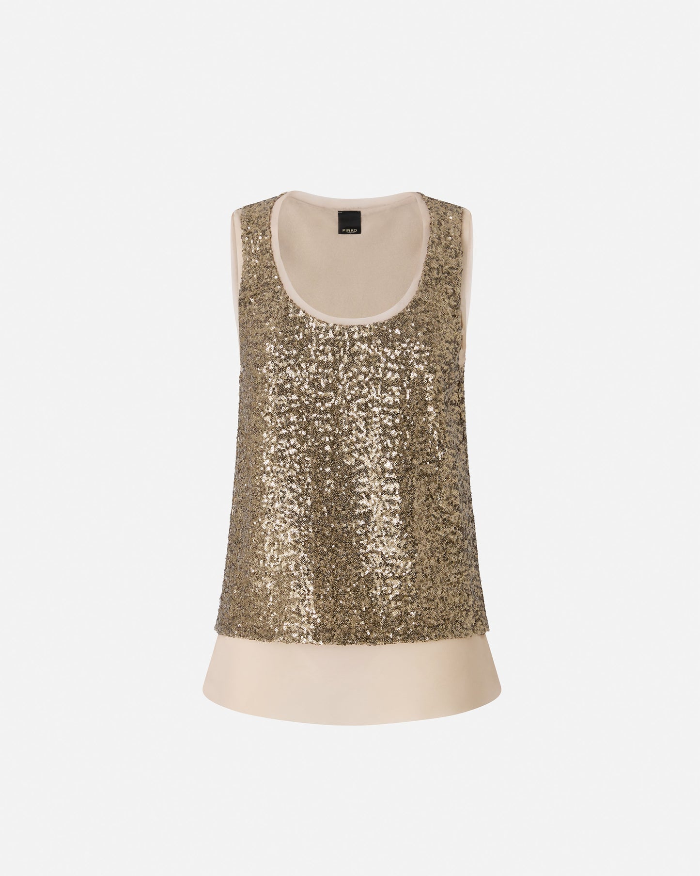 Fully sequinned vest top