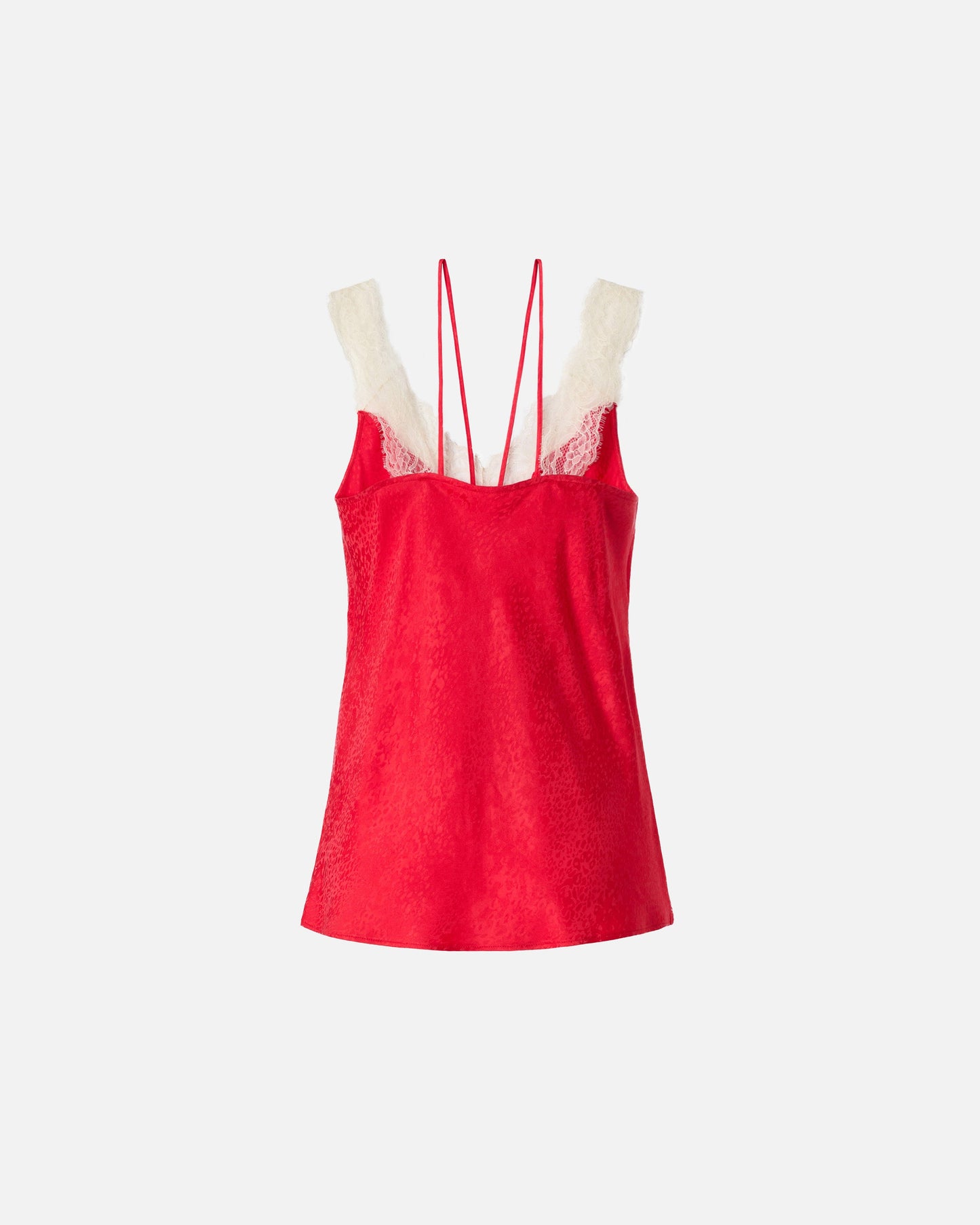 Spotted lingerie top with lace