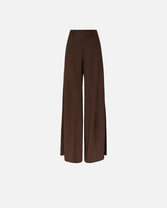 Wide leg linen trousers