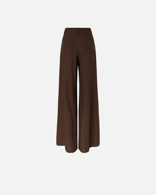 Wide leg linen trousers