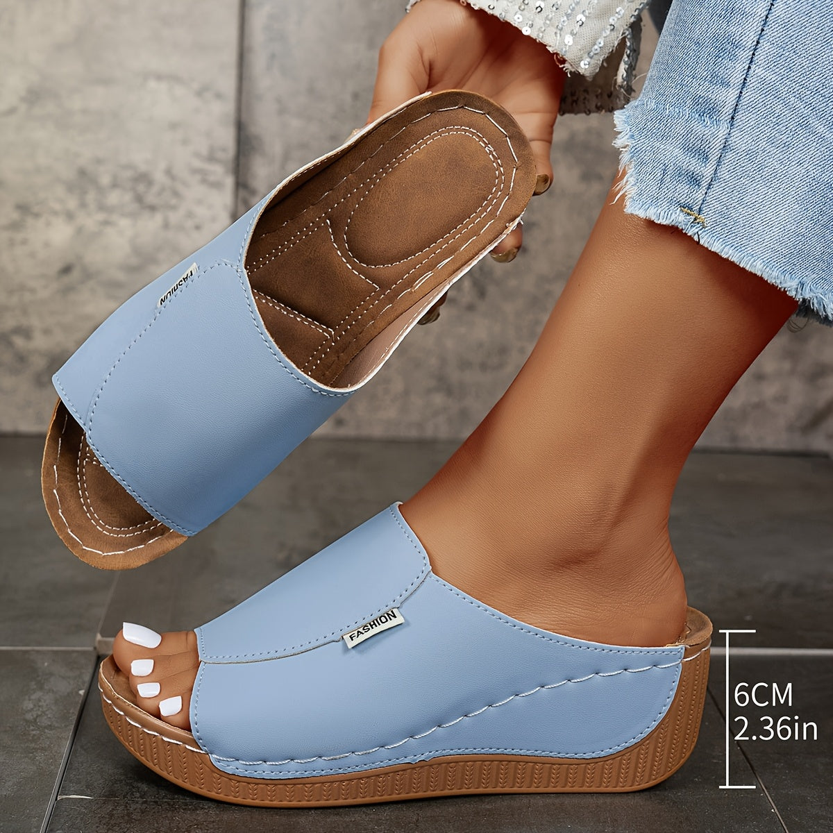Isabella | Sandale mit 6cm Komfortsohle