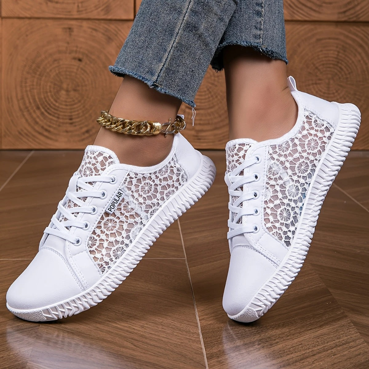 Atmungsaktive Slip-On Loafer aus Mesh für Damen