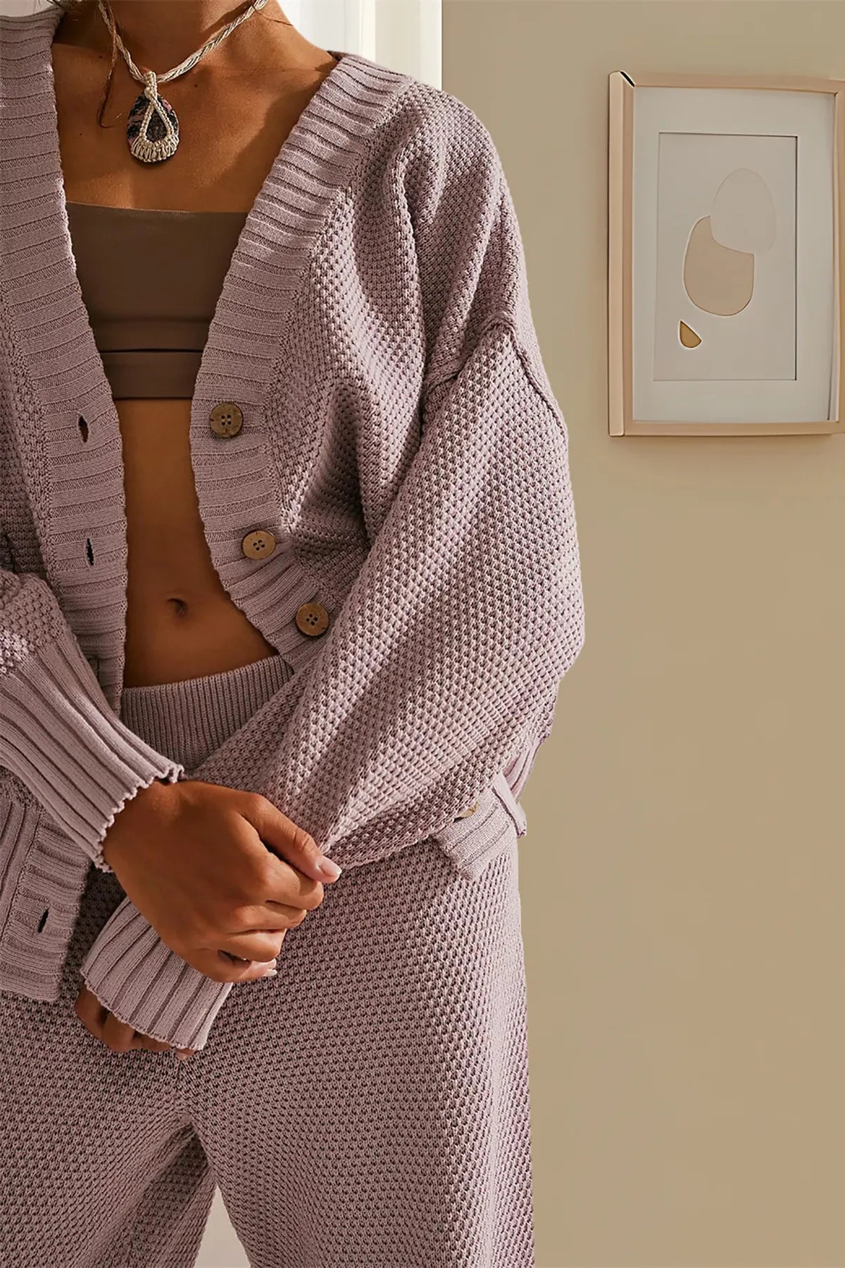 Neues weiches Rippstrick-Set (2 kaufen, kostenloser Versand)